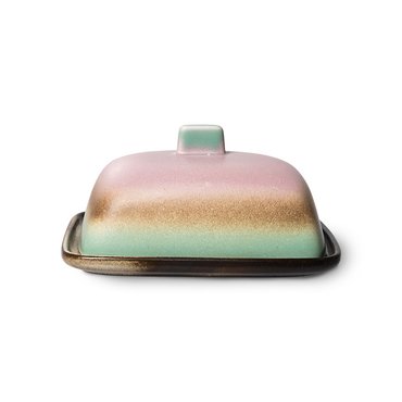 HKliving 70s ceramics: butter dish mercury - afbeelding 1