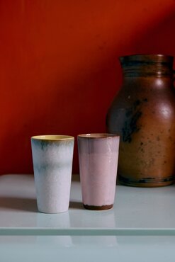 Hkliving 70s ceramics: latte mug, petal - afbeelding 3