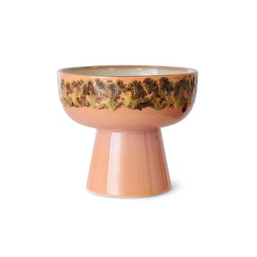 HKliving 70s ceramics tapas bowl on base L lush - afbeelding 1