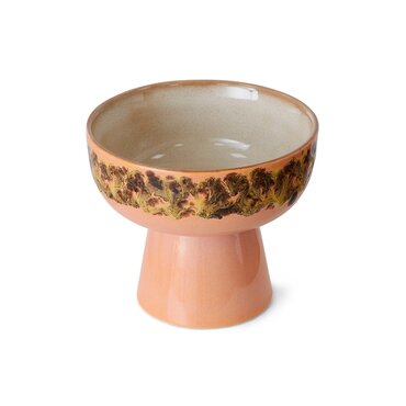 HKliving 70s ceramics tapas bowl on base L lush - afbeelding 2