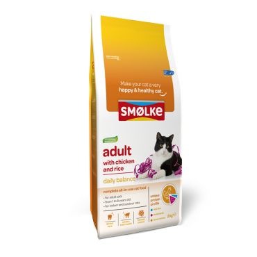 Smølke kattenvoer adult chicken & rice (2 kg)