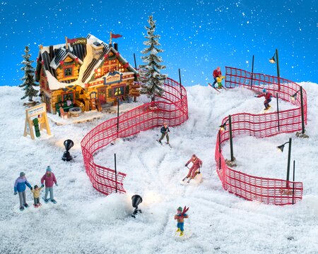 Lemax apres-ski lodge set