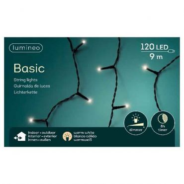 Basic verlichting 120 LED warm wit - afbeelding 3