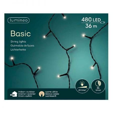 Basic verlichting 480 LED warm wit - afbeelding 1