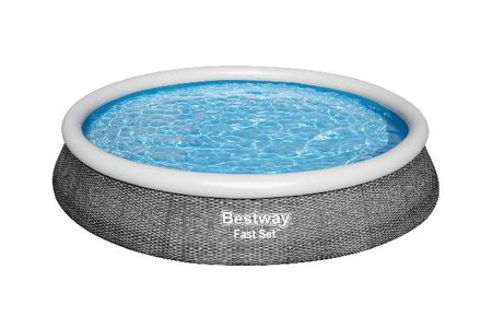 Bestway zwembad fast set rond rotan - afbeelding 1