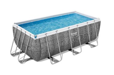 Bestway zwembad power steel set rechthoek rotan - afbeelding 1