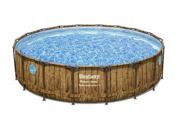 Bestway zwembad power steel set rond rotan swim vista - afbeelding 2