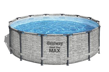 Bestway zwembad steel pro max set rond steenstrip - afbeelding 1