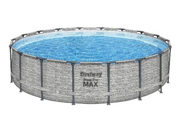 Bestway zwembad steel pro max set rond steenstrip - afbeelding 2