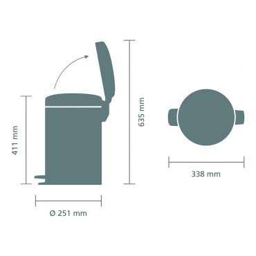 Brabantia Pedaalemmer newIcon 12 liter - afbeelding 4