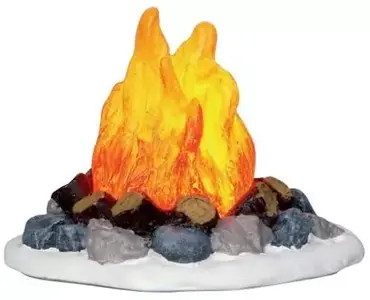 Lemax camp fire kerstdorp figuur met verlichting