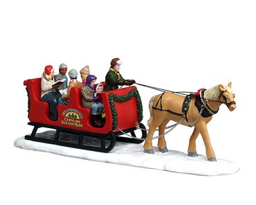 Lemax kerstdorp figuur 'Caroling Sleigh Ride'