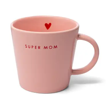 Vondels theekop Super Mom lichtroze