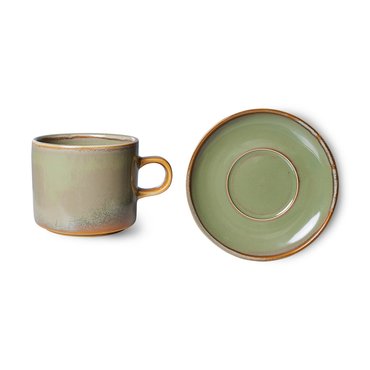Hkliving Chef ceramics: cup and saucer moss green - afbeelding 2