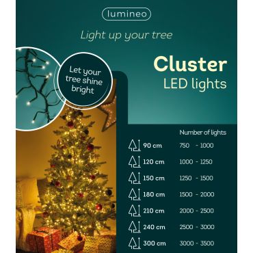 Clusterverlichting 288 LED warm wit - afbeelding 3