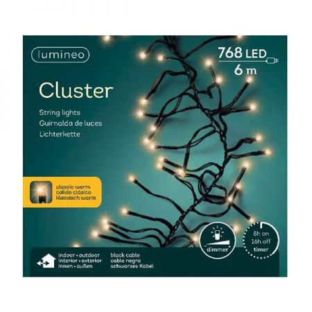 Clusterverlichting 768 LED klassiek warm - afbeelding 1