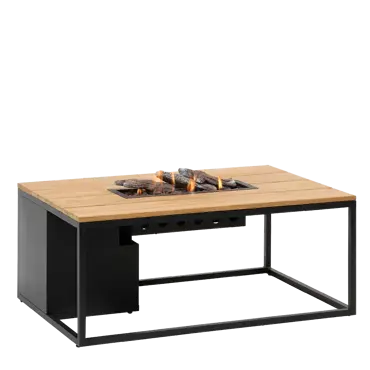 Cosiloft 120 vuurtafel black/teak