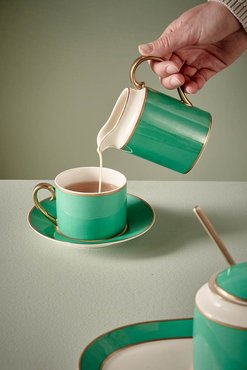 Pip Studio Pip Chique cappuccino kop en schotel groen - afbeelding 2