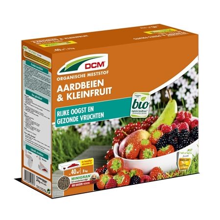 DCM meststof aardbeien en kleinfruit 3kg, 40m²