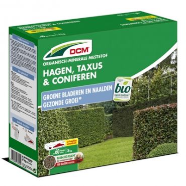 DCM meststof hagen, taxus en coniferen 3kg, 60m²