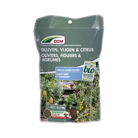 DCM meststof olijven, vijgen en citrus 750g, 10m²