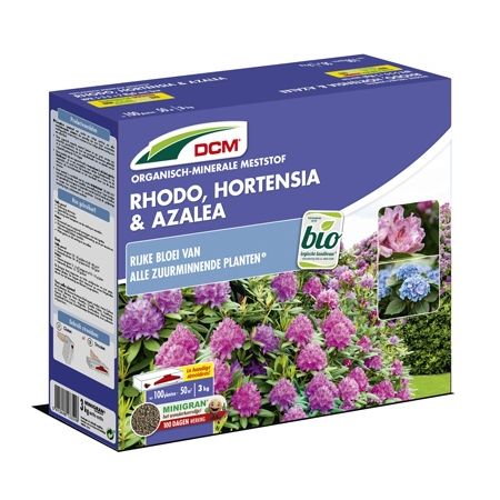 DCM meststof rhodo, hortensia en azalea 3kg, 50m²