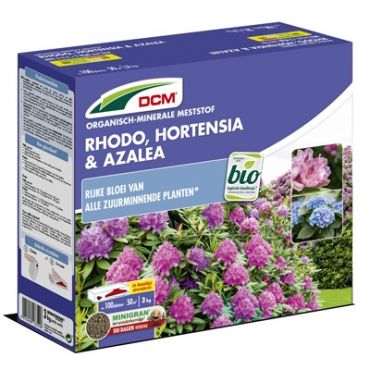 DCM meststof rhodo, hortensia en azalea 3kg, 50m²