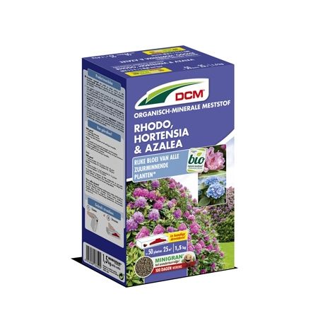 DCM meststof rhodo, hortensia en azalea 1,5kg, 25m²