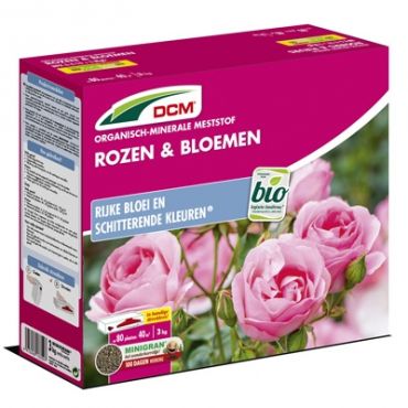 DCM meststof rozen en bloemen 3kg, 40m²