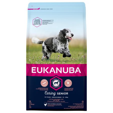 Eukanuba hondenvoer  caring mature & senior medium (3 kg) - afbeelding 1