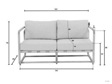 Apple Bee loungebank Dolce 141 cm - afbeelding 3