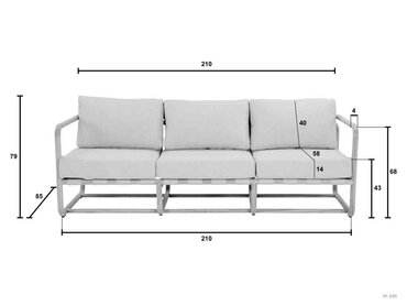 Apple Bee loungebank Dolce 210 cm - afbeelding 3