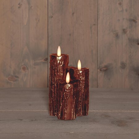 Anna's Collection Druipkaars Wax LED 3 stuks