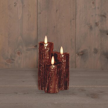Anna's Collection Druipkaars Wax LED 3 stuks