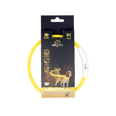 Duvo+ lichtgevende halsband nylon 45 cm geel - afbeelding 2