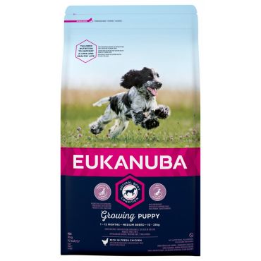 Eukanuba hondenvoer puppy medium chicken (3 kg) - afbeelding 2