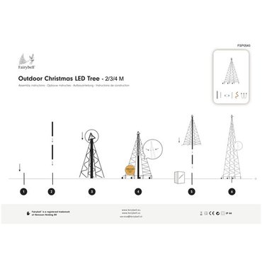 Fairybell kerstboom 300 cm incl. mast - afbeelding 3