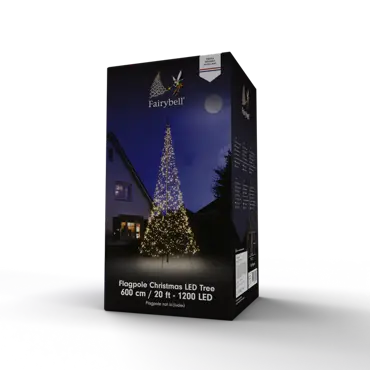 Fairybell kerstboom 600 cm 1200 LED twinkle warm wit - afbeelding 4