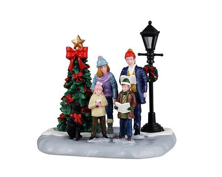 Lemax family caroling