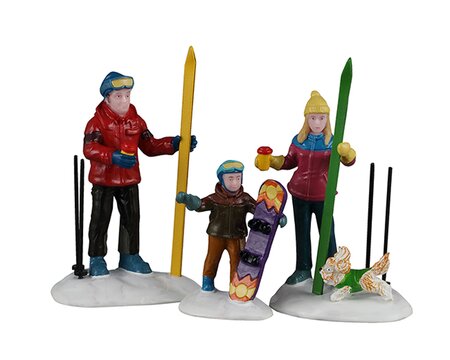Lemax kerstdorp figuur 'Family Ski Day'