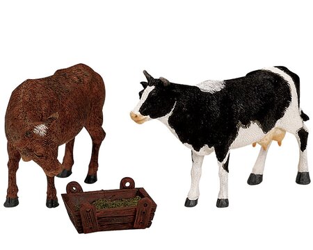 Lemax kerstdorp figuur 'Feeding Cow & Bull'