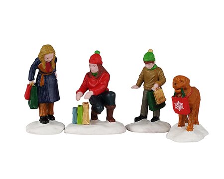 Lemax kerstdorp figuur 'Festive Holiday Shoppers'
