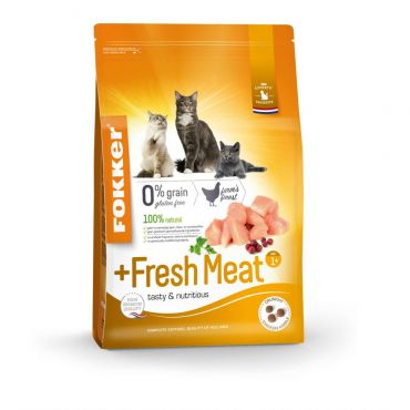 Fokker kattenvoer +fresh meat (2,5 kg)