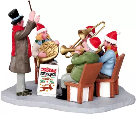 Lemax gazebo band kerstdorp figuur