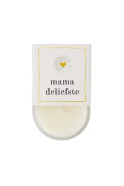 Zusss geurkaarsje in wikkel "Mama deliefste"