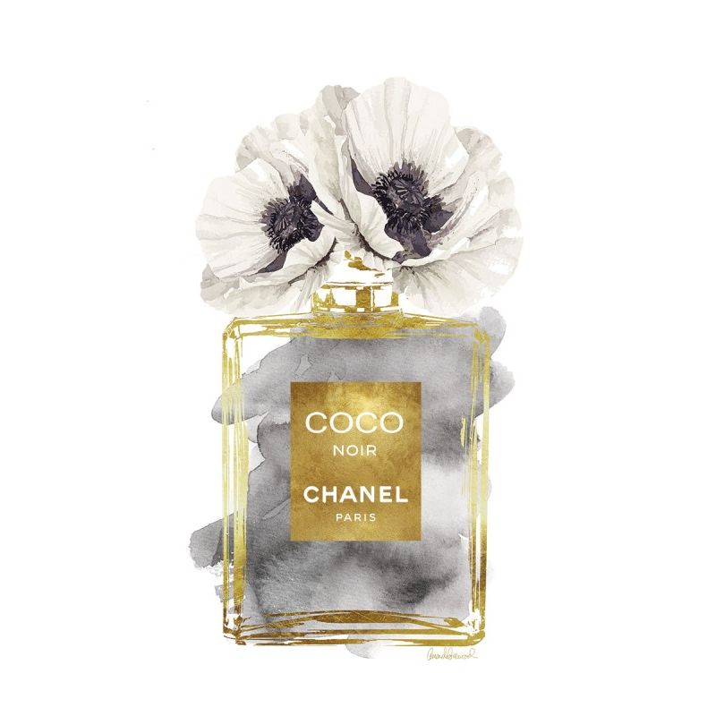 Glasschilderij Coco Chanel bloemen wit - Tuincentrum Borghuis