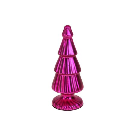 Kerstfiguur kerstboom mat magenta S