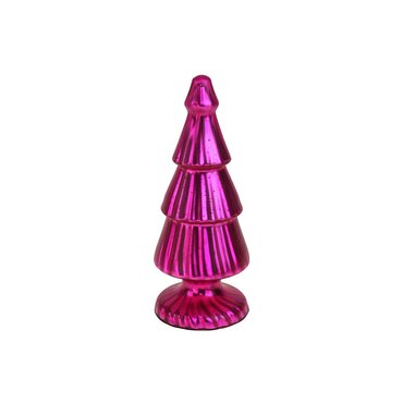 Kerstfiguur kerstboom mat magenta S