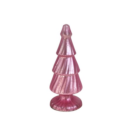 Kerstfiguur kerstboom mat roze S