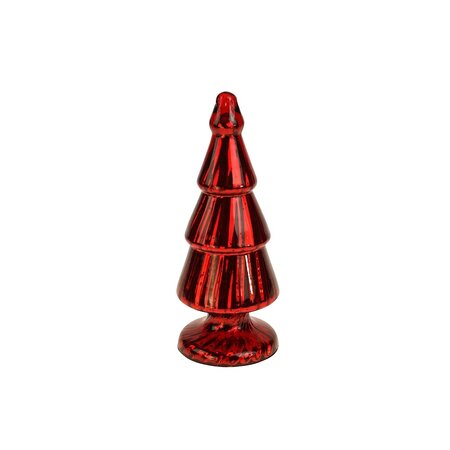 Kerstfiguur kerstboom glanzend rood S